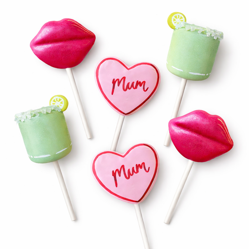 The Best Mum Ever Set | Mum Hearts, Lips & Margarita POPs | Handmade in ...